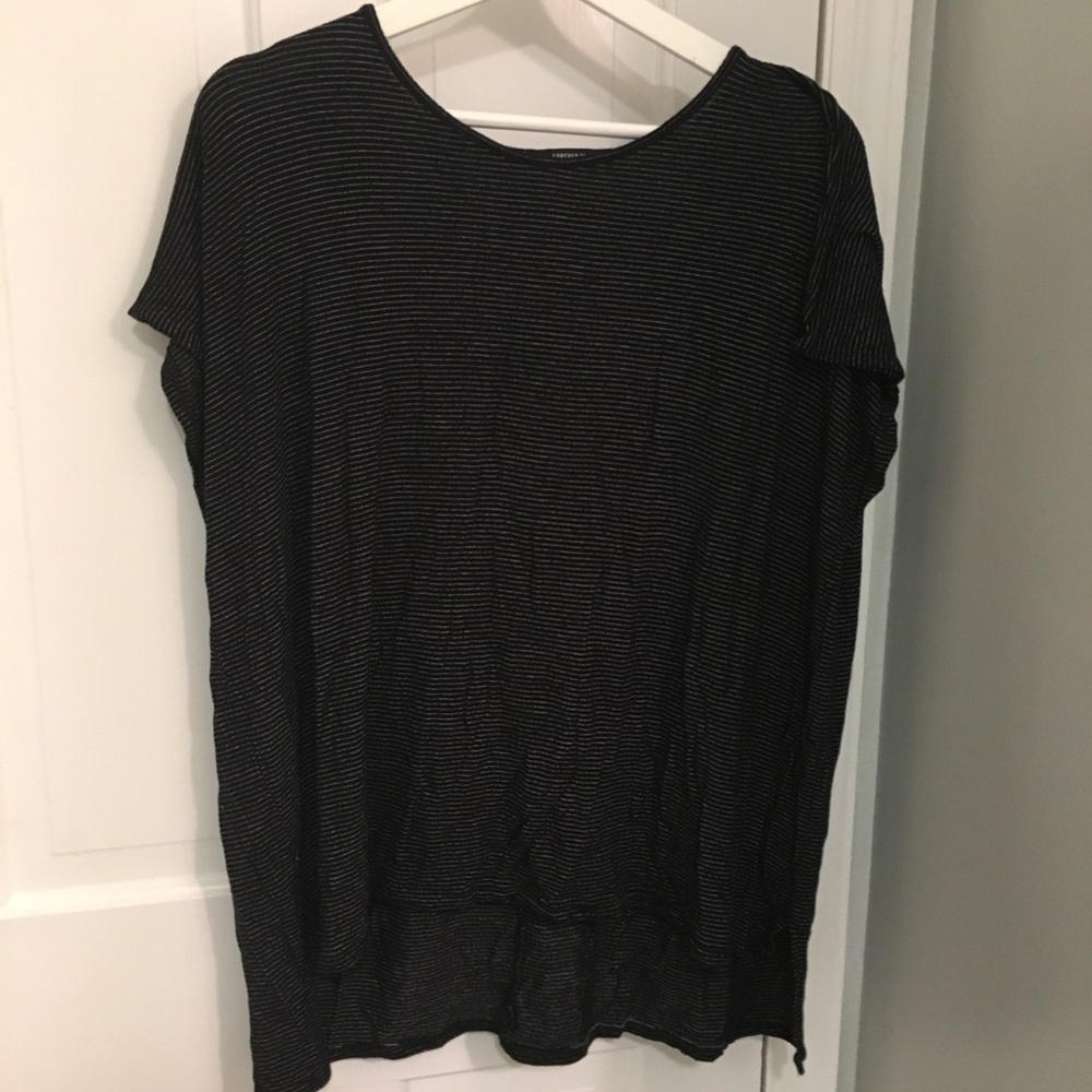 Black and white striped tunic